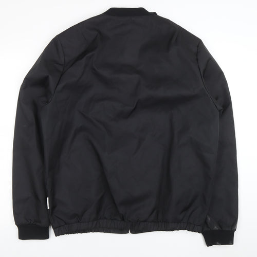 Bellfield Men's Black XL Bomber Jacket Full Zip Casual