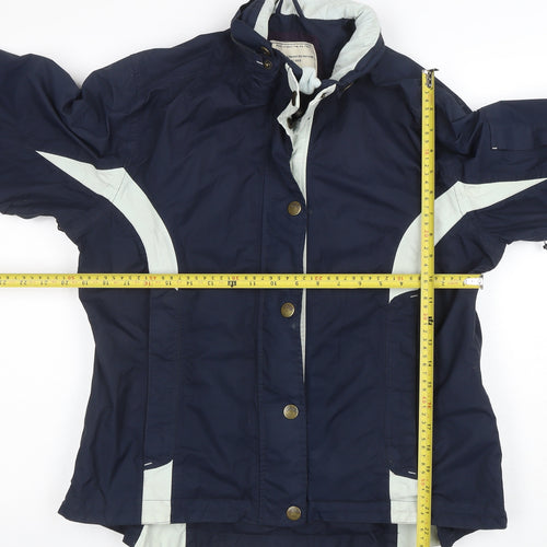 Joules Women's Blue Waterproof Lined Anorak Jacket Size 14