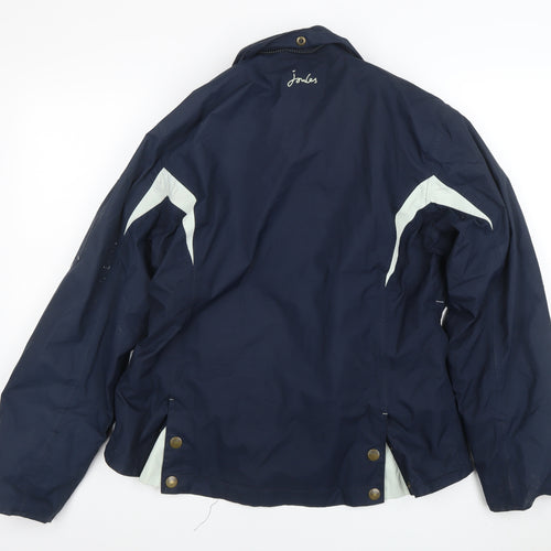 Joules Women's Blue Waterproof Lined Anorak Jacket Size 14