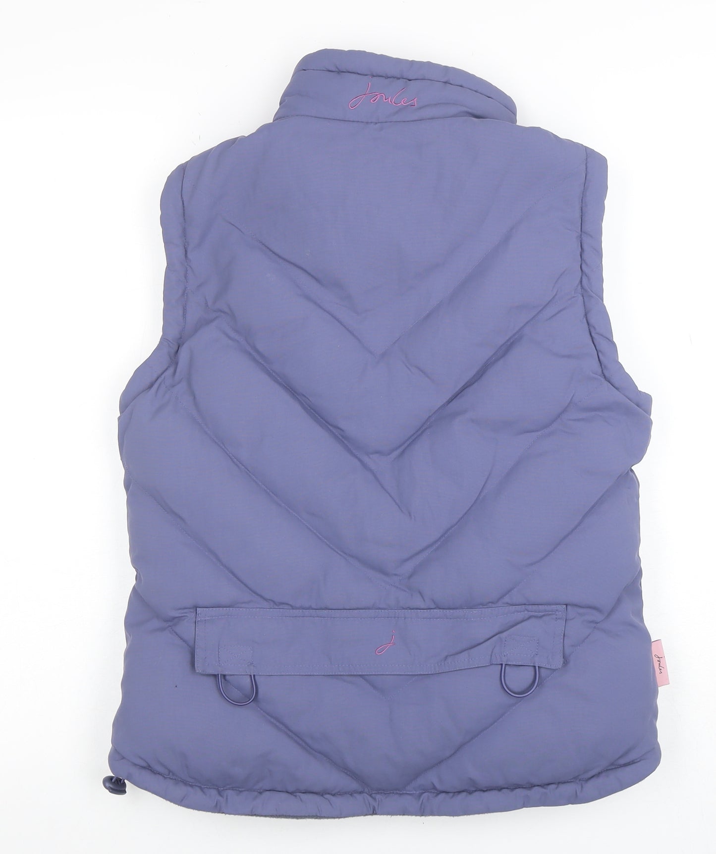 Joules Women's Blue Puffer Waistcoat Size 8 Lightweight Zip