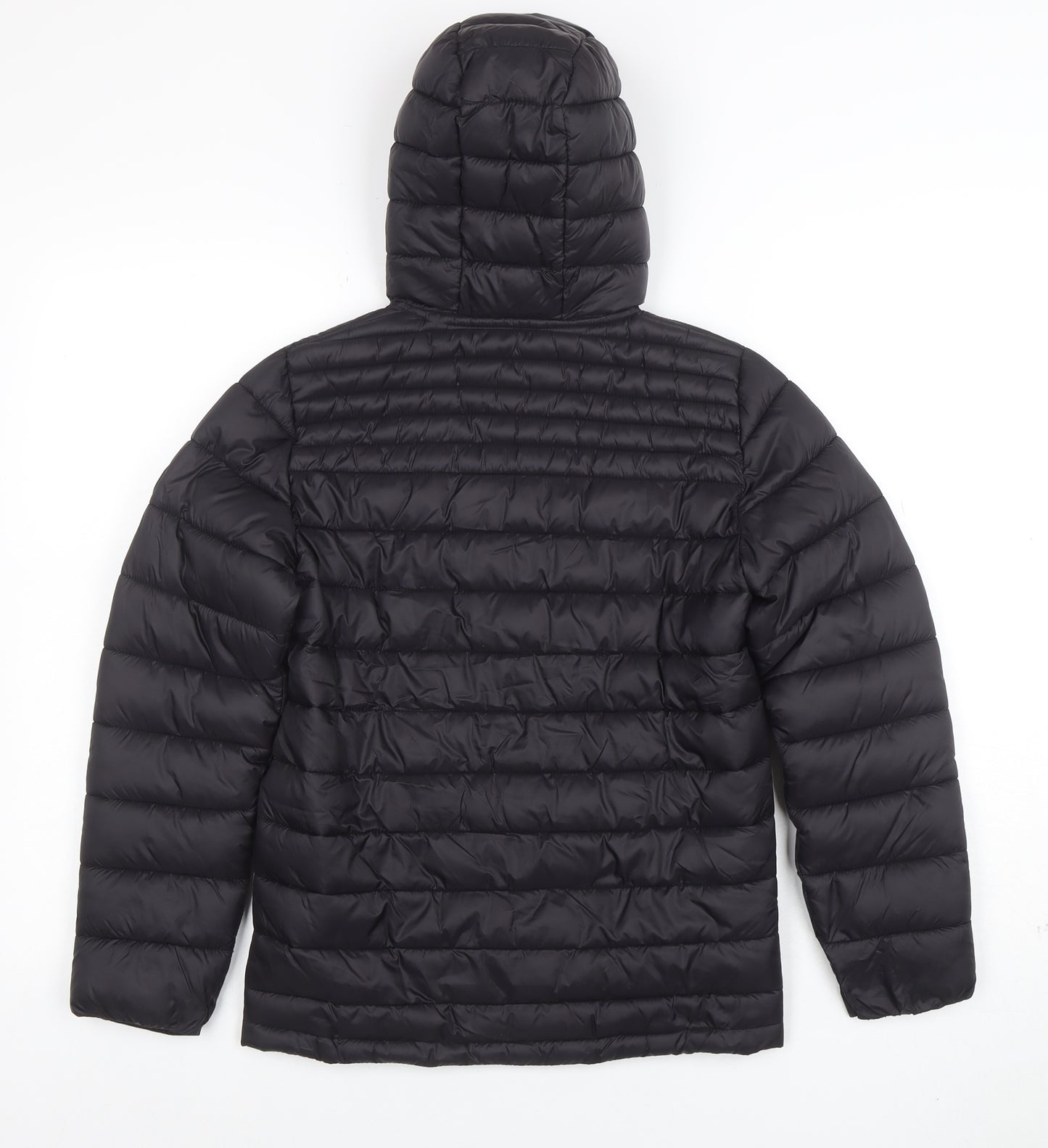 SoulCal & Co Boys Black Hooded Puffer Jacket 11-12 Years Quilted Full Zip