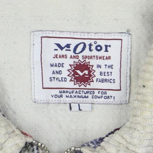 V-Torf Mens Multicoloured Checked Corduroy Zip Jacket Size L