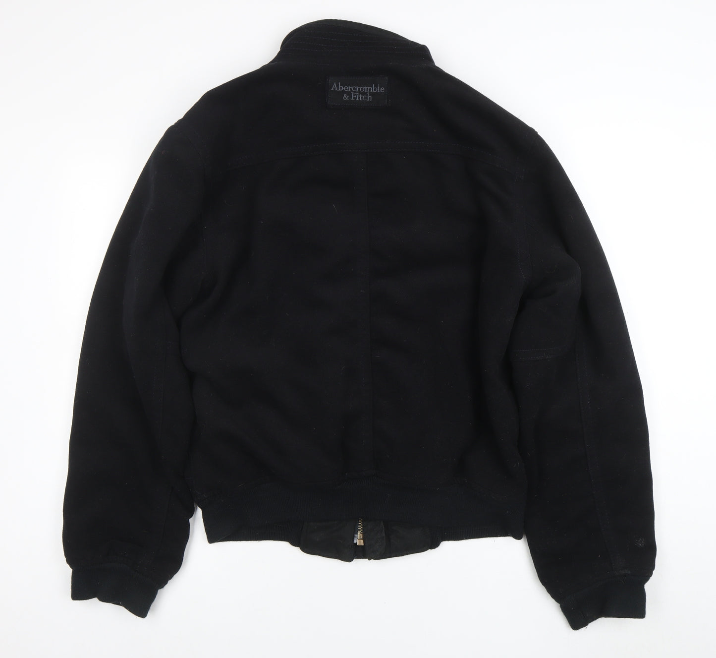 Abercrombie & Fitch Men's Black Wool Elk Lake Bomber Jacket Size M