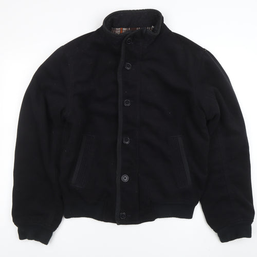 Abercrombie & Fitch Men's Black Wool Elk Lake Bomber Jacket Size M