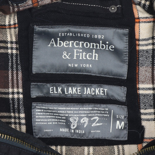 Abercrombie & Fitch Men's Black Wool Elk Lake Bomber Jacket Size M