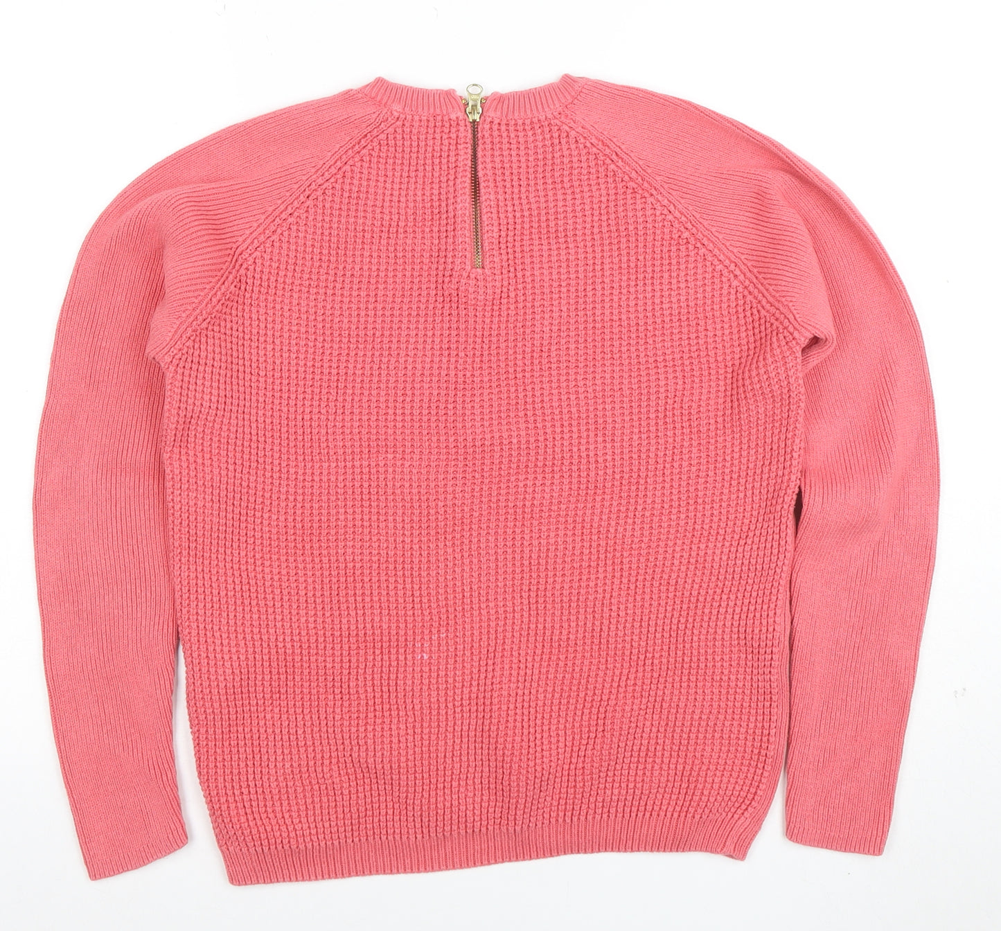Dorothy Perkins Women's Pink Cotton Crew Neck Jumper Size 12