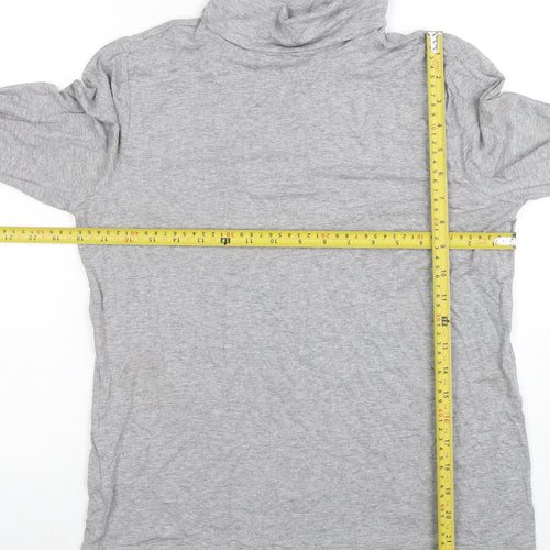 Laura Ashley Women’s Grey Roll Neck Long Sleeve Jersey Top Size 12