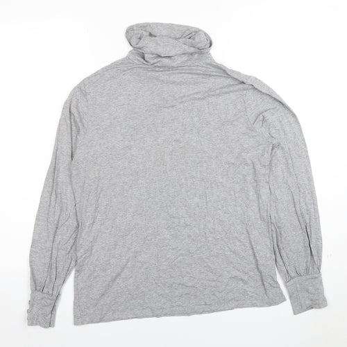 Laura Ashley Women’s Grey Roll Neck Long Sleeve Jersey Top Size 12