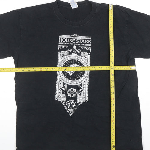Gildan Men's Black House Stark Game of Thrones Cotton T-Shirt Size L