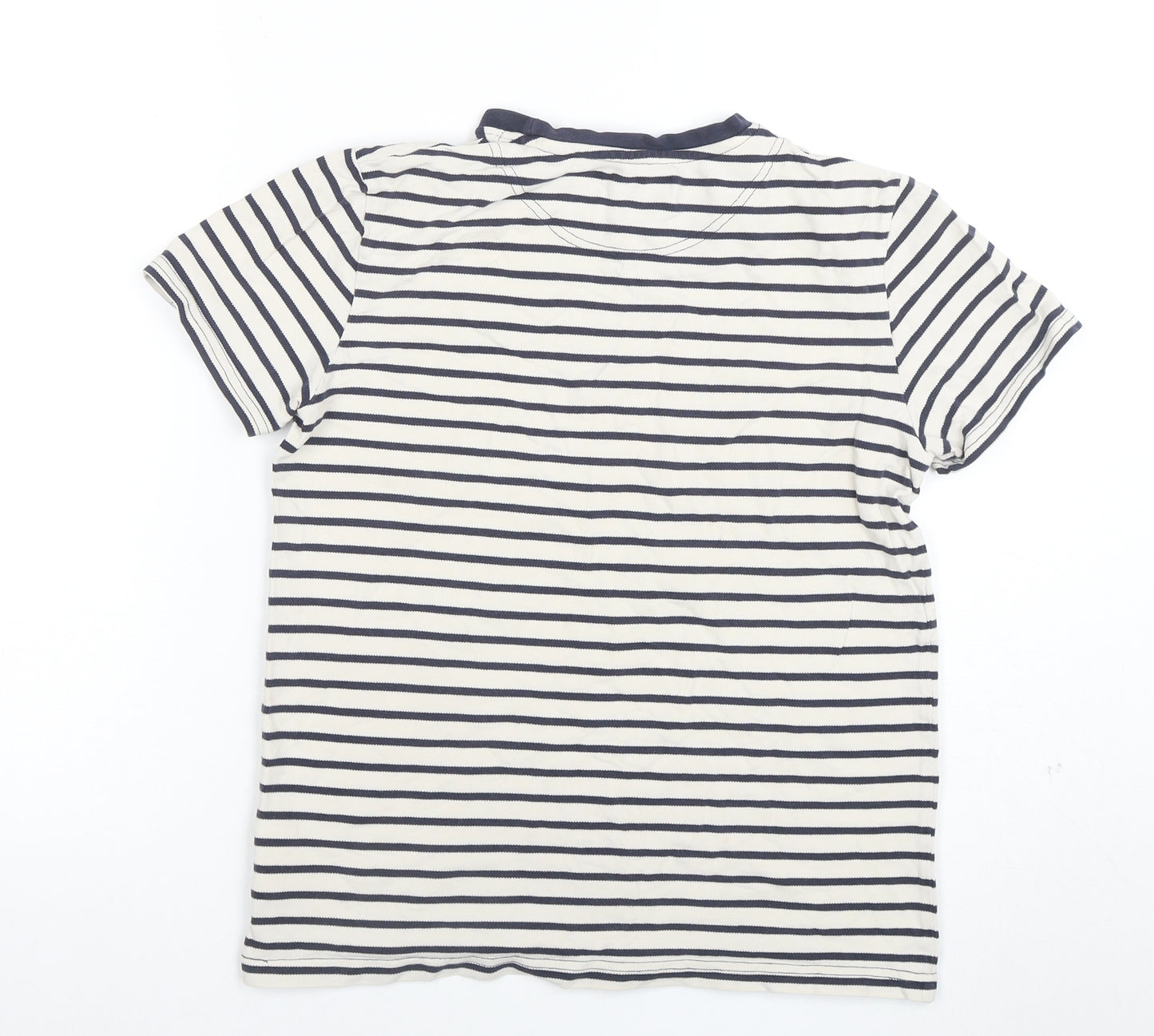 Lyle & Scott Boys Blue Striped Cotton T-Shirt 14-15 Years Regular Fit