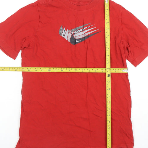 Nike Boys Red XL Sports Logo Cotton Short Sleeve T-Shirt