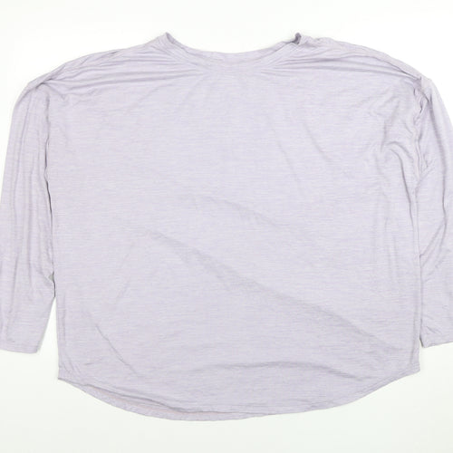 George Women’s 2XL Lilac 3/4 Sleeve Relaxed Fit Active T-Shirt