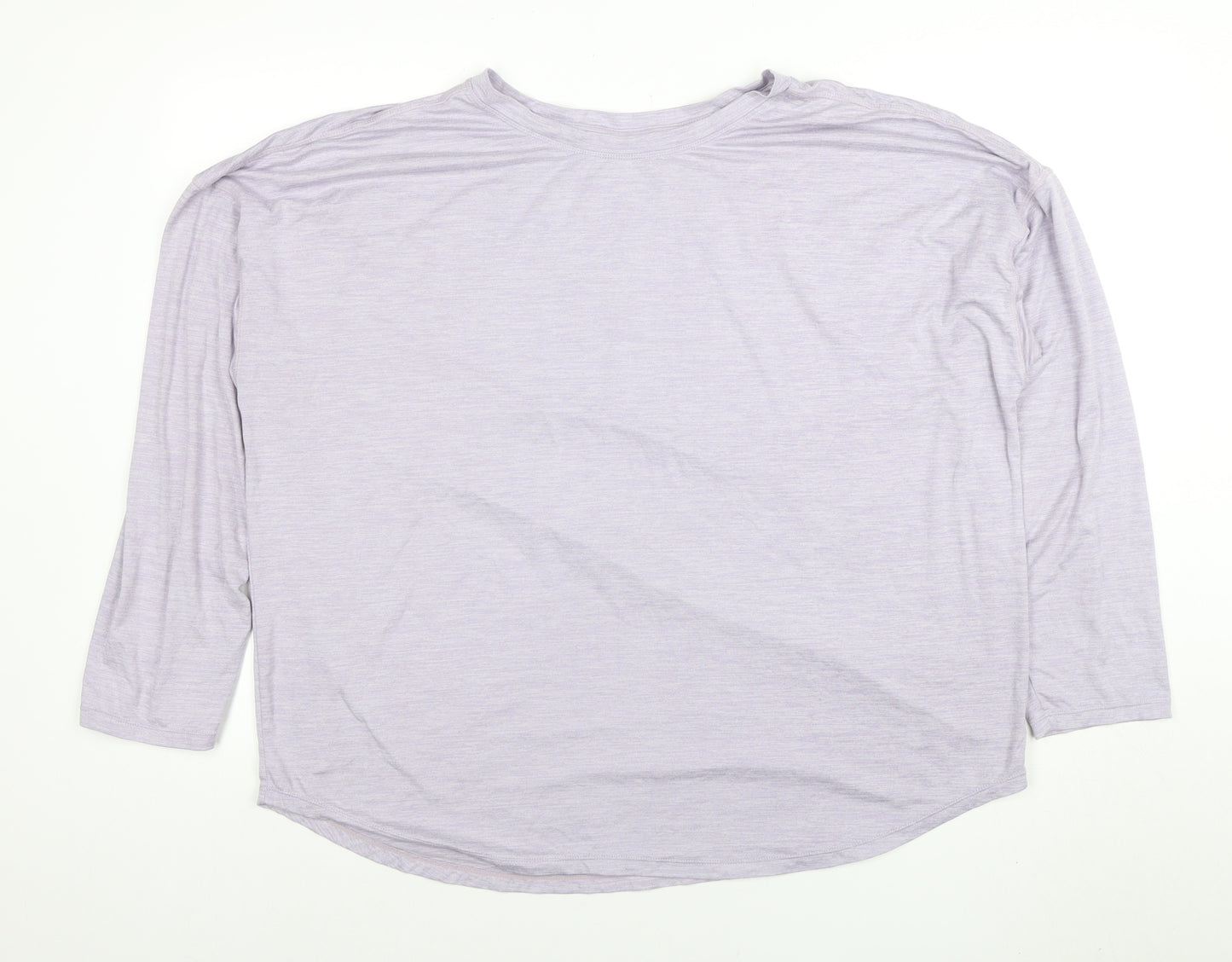 George Women’s 2XL Lilac 3/4 Sleeve Relaxed Fit Active T-Shirt