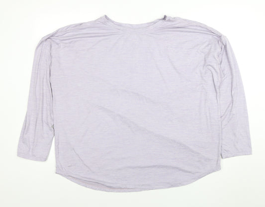 George Women’s 2XL Lilac 3/4 Sleeve Relaxed Fit Active T-Shirt
