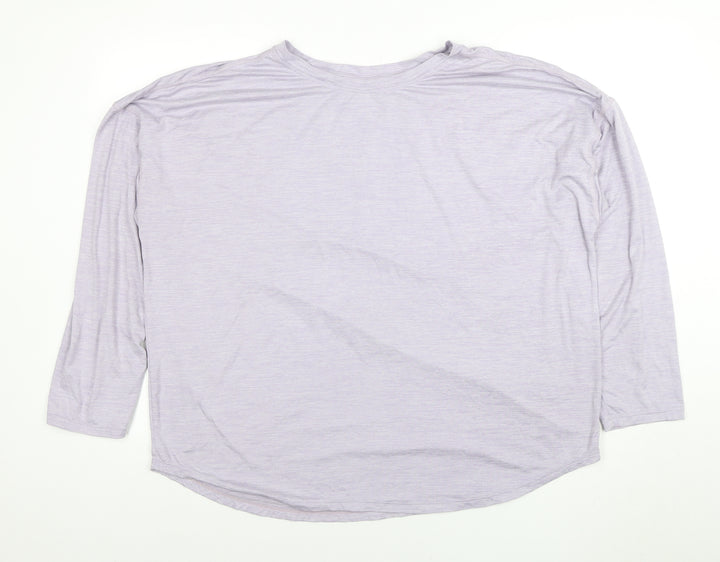 George Women’s 2XL Lilac 3/4 Sleeve Relaxed Fit Active T-Shirt