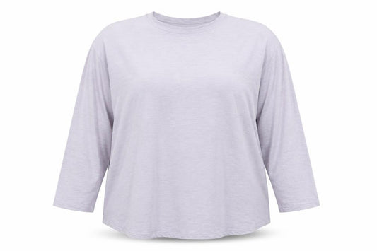 George Women’s 2XL Lilac 3/4 Sleeve Relaxed Fit Active T-Shirt