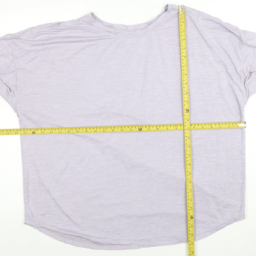 George Women’s 2XL Lilac 3/4 Sleeve Relaxed Fit Active T-Shirt