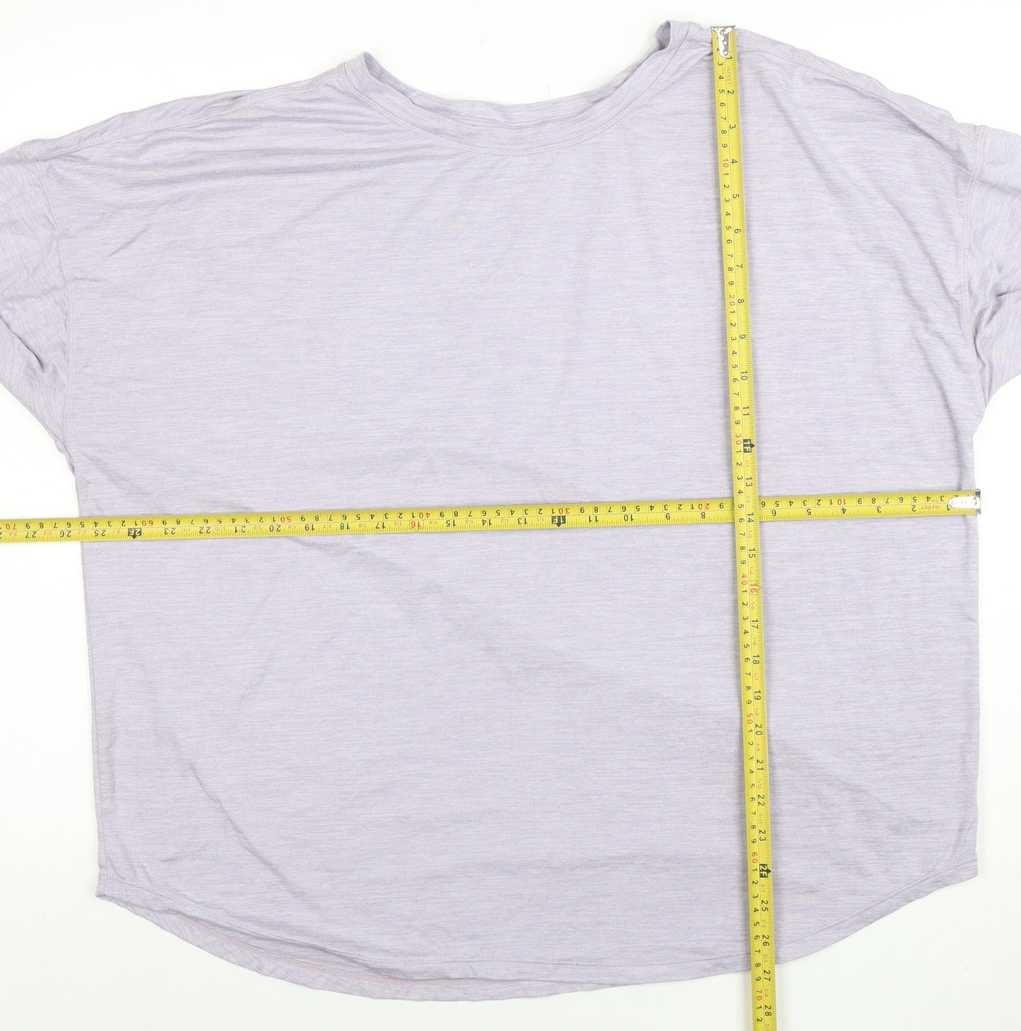 George Women’s 2XL Lilac 3/4 Sleeve Relaxed Fit Active T-Shirt