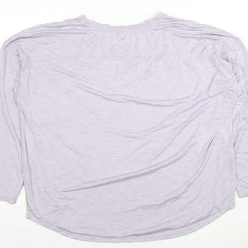 George Women’s 2XL Lilac 3/4 Sleeve Relaxed Fit Active T-Shirt