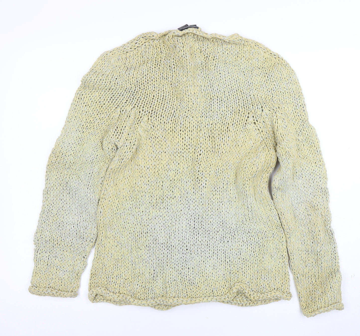DKNY Womens Beige Open-Knit Rayon Cotton Pullover Jumper M