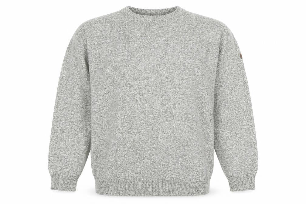 Tom Sayers Mens Grey XXL Crew Neck Acrylic Cotton Jumper