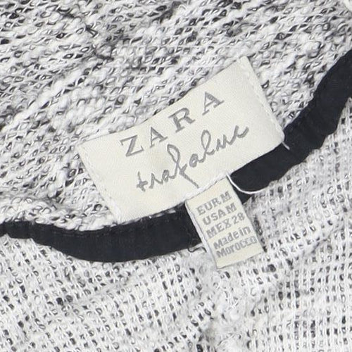 ZARA Women Grey Cotton Blend Button Cardigan Size 12