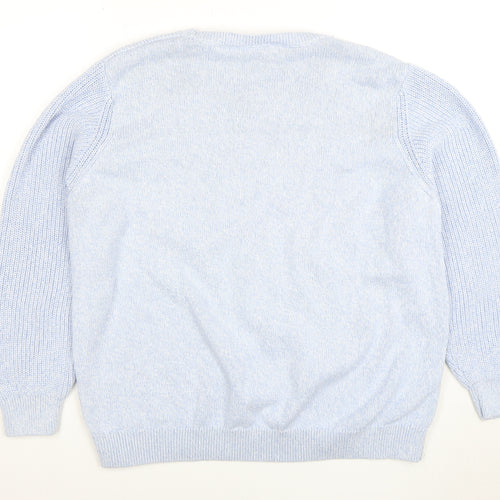 Bonmarche Women’s Blue Cotton Cable-Knit Jumper Size 22