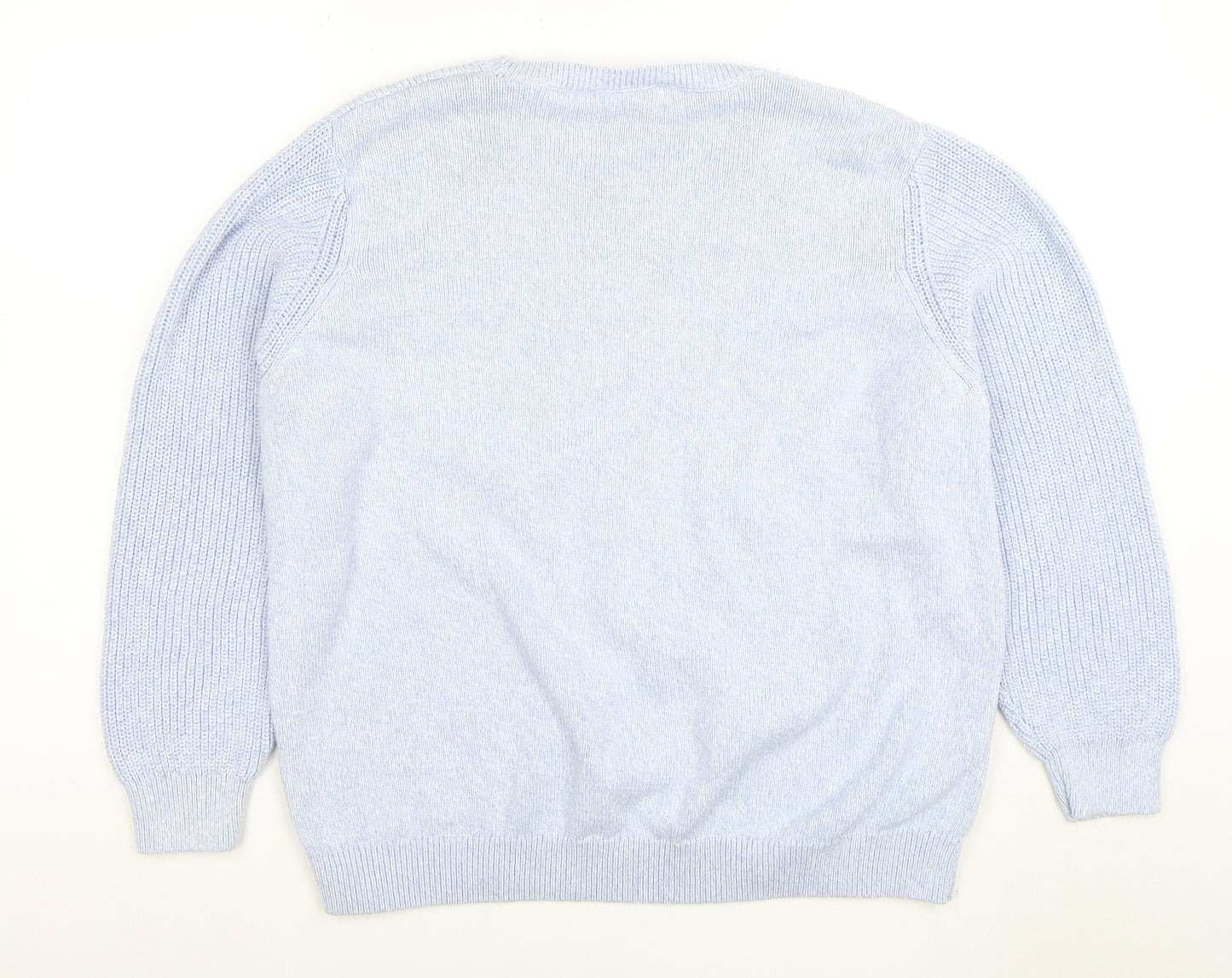Bonmarche Women’s Blue Cotton Cable-Knit Jumper Size 22