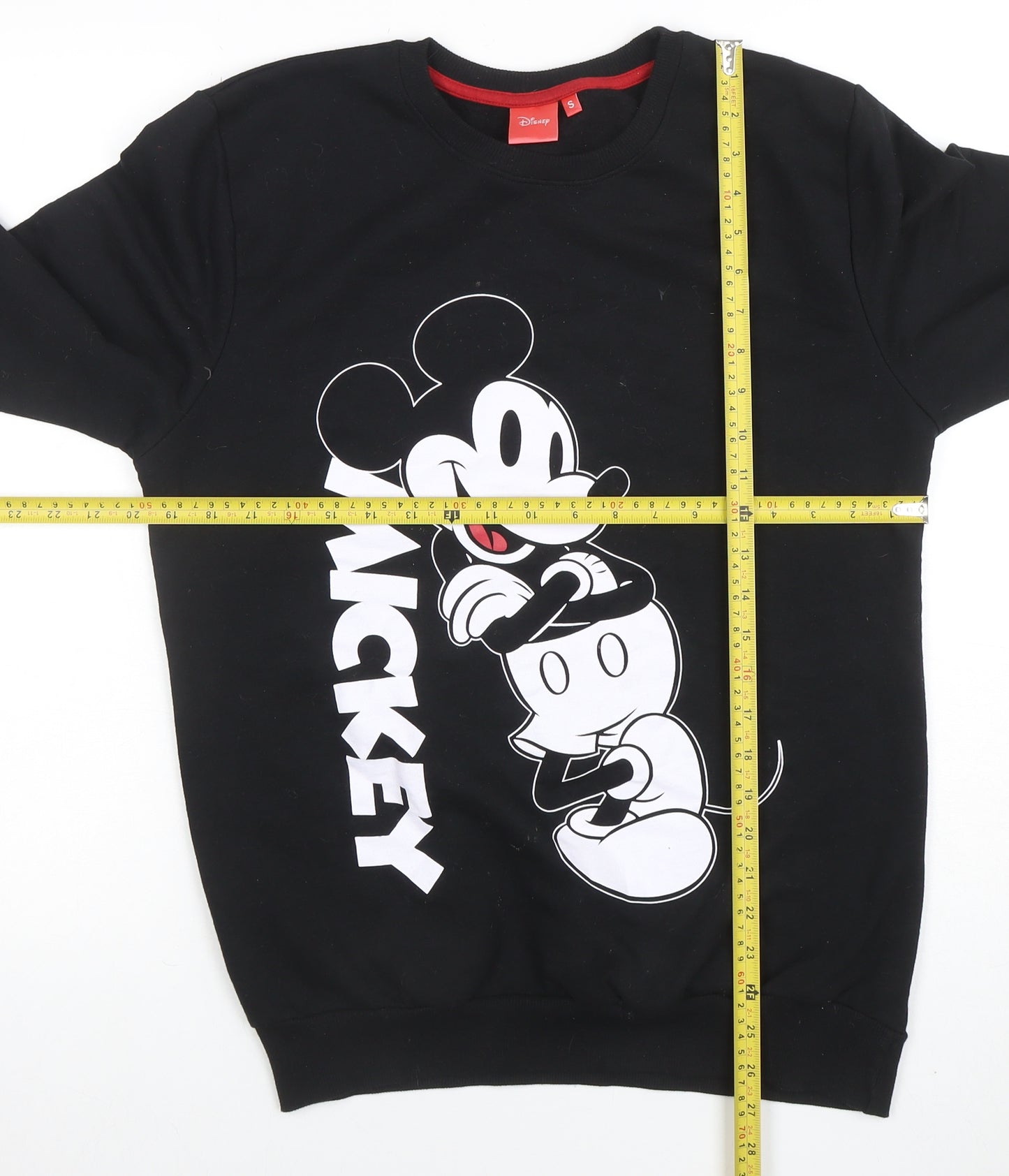 Disney Men's Black Mickey Mouse Graphic Pullover Sweatshirt Size S