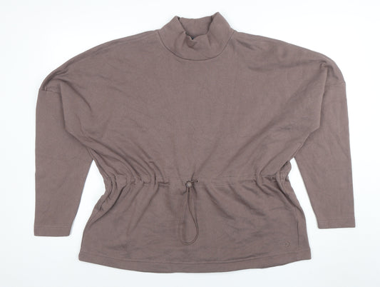 Marks and Spencer Women Brown Size 12 Tunic Sweatshirt with Drawstring