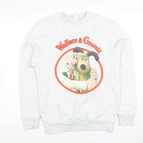 Lane Seven Womens Grey Wallace & Gromit Pullover Sweatshirt S
