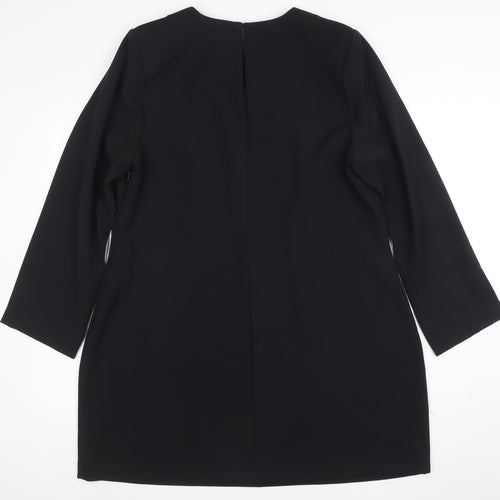 Marks and Spencer Women Black Size 20 Shift Knee Length Dress