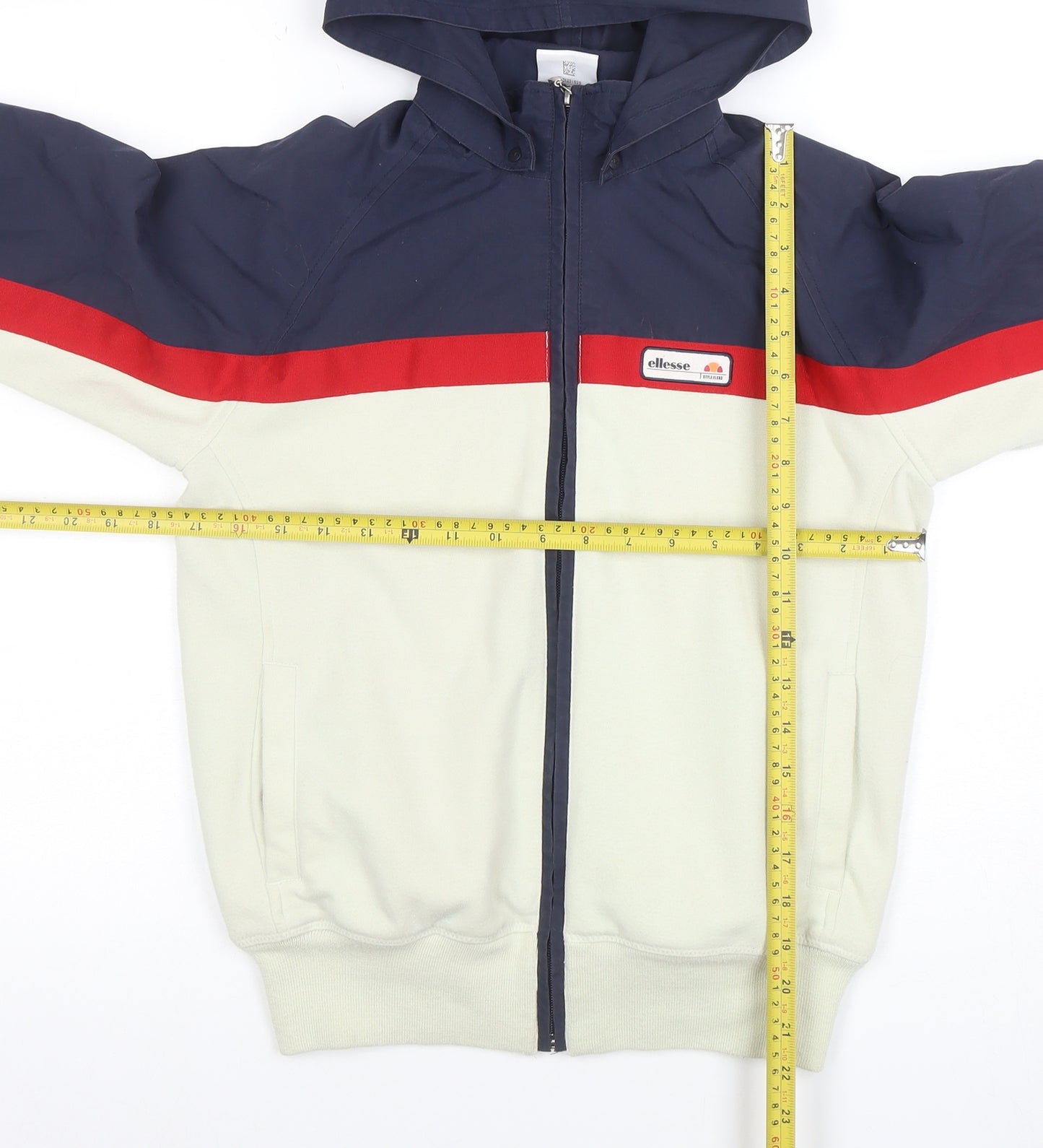 Ellesse Boys Blue Red Hooded Colourblock Full Zip Track Jacket 11-12 Years