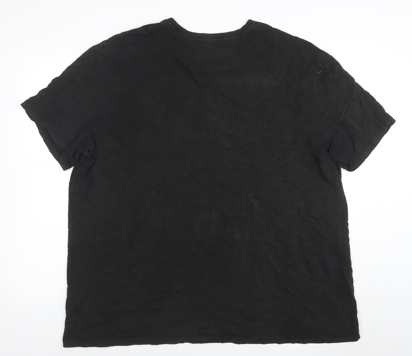 Tu Men’s Black Coca-Cola Graphic T-Shirt XXXL Cotton Crew Neck