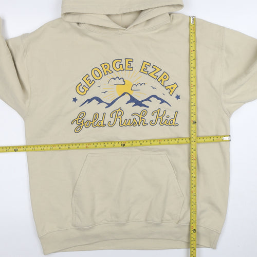 Gildan Women Beige George Ezra Gold Rush Kid Pullover Hoodie L