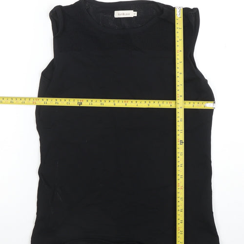Knit & Love Womens Black XL Sleeveless Knit Tank Top