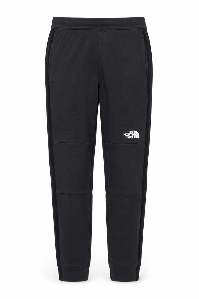 Front view of The North Face boys’ black l jogger sweatpants cotton blend