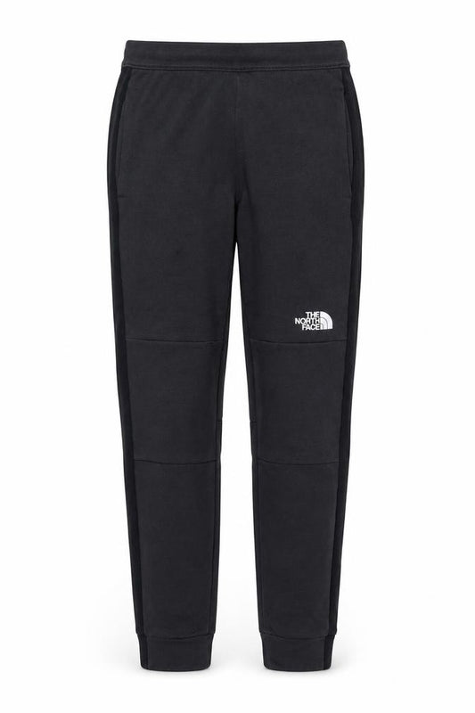 Front view of The North Face boys’ black l jogger sweatpants cotton blend