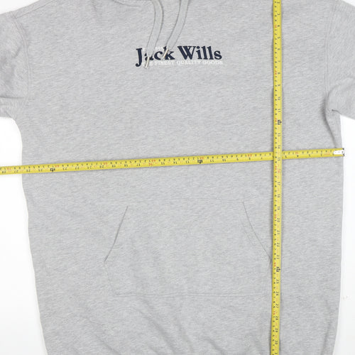 Jack Wills Womens Grey Size 12 Pullover Hoodie Sweatshirt