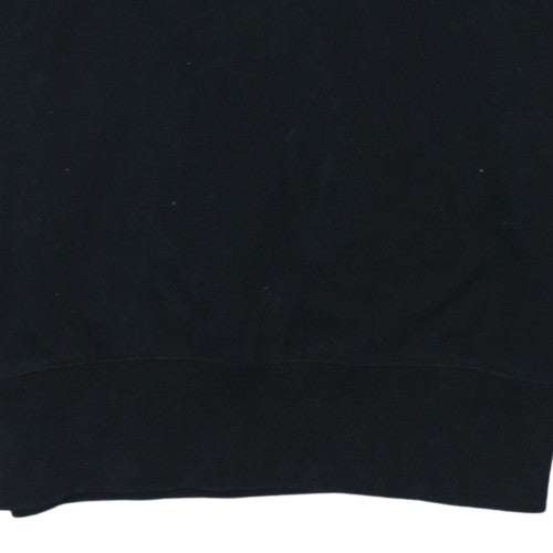 Ellesse Men's Black Small Crew Neck Logo Sweatshirt Cotton Blend