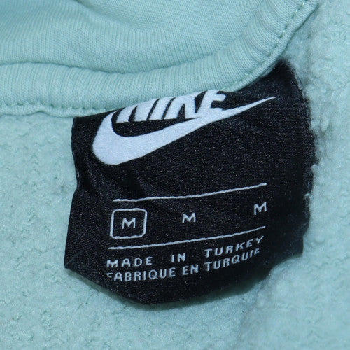 Nike Men's Green Pullover Hoodie Medium Regular Fit Logo Sweatshirt