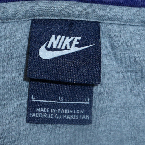 Nike Men's Blue Full Zip Hoodie L Fleece Sweatshirt