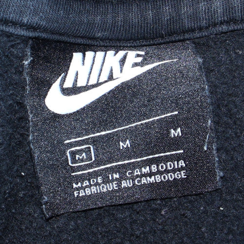 Nike Womens Black Pullover Hoodie Medium Gold Logo Sweatshirt