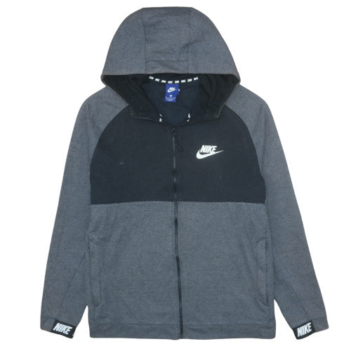 Nike Mens Grey Full Zip Hoodie XL Lightweight Hooded Sweatshirt