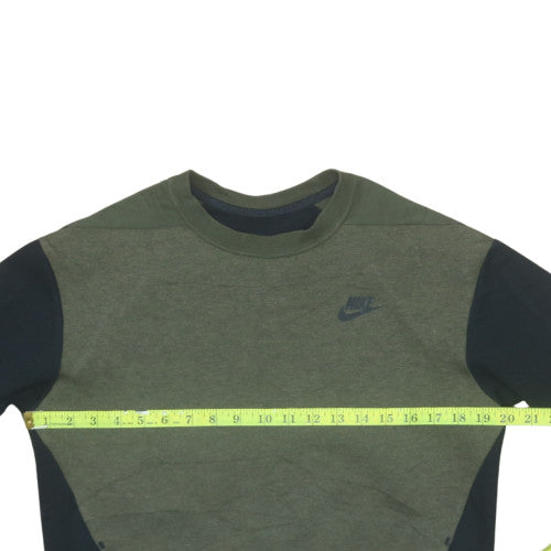 Nike Mens Green Crew Neck Sweatshirt Small Regular Fit Logo