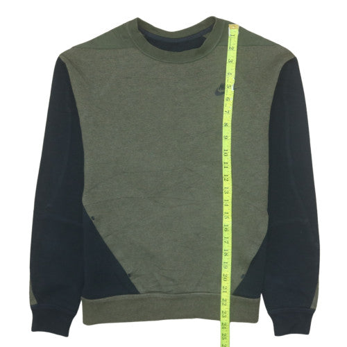 Nike Mens Green Crew Neck Sweatshirt Small Regular Fit Logo