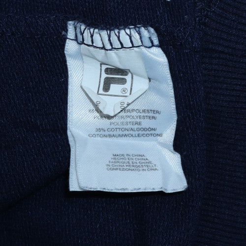 FILA Boys Blue Red 1/2 Zip Pullover Hoodie 13-15 Years Cotton Blend
