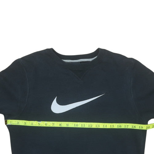 Nike Boys Black Crew Neck Sweatshirt Size 12-13 Years Classic Pullover