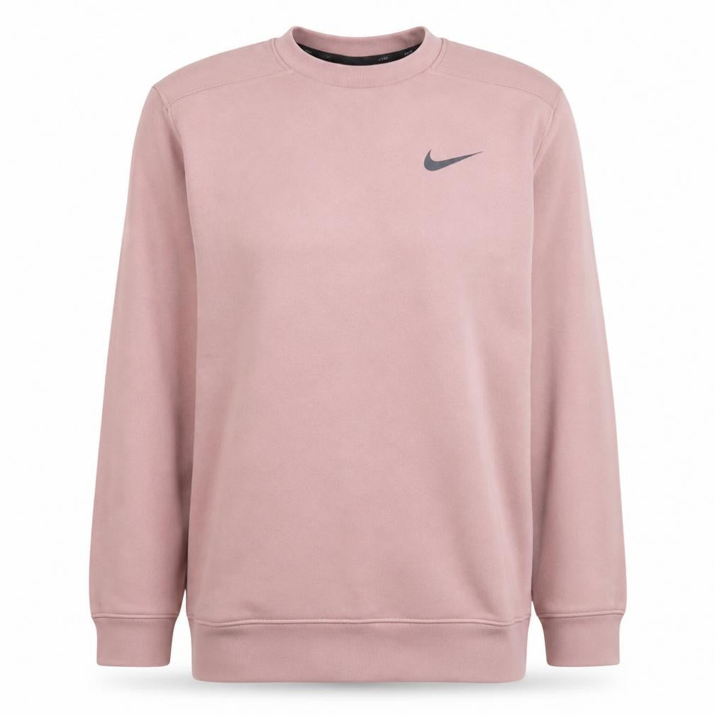 Front view of Nike Women’s Pink Dri-Fit Sweatshirt M Standard Fit Pullover