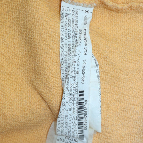 Zara Womens Beige Graphic Pullover Sweatshirt Size L